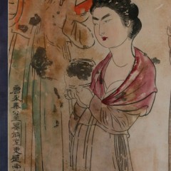 唐永泰公主墓前室東壁南鋪宮女図の模写サムネイル
